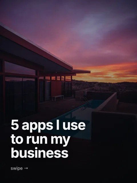 5 apps I use to run my business, carousel cover for Content Carousel