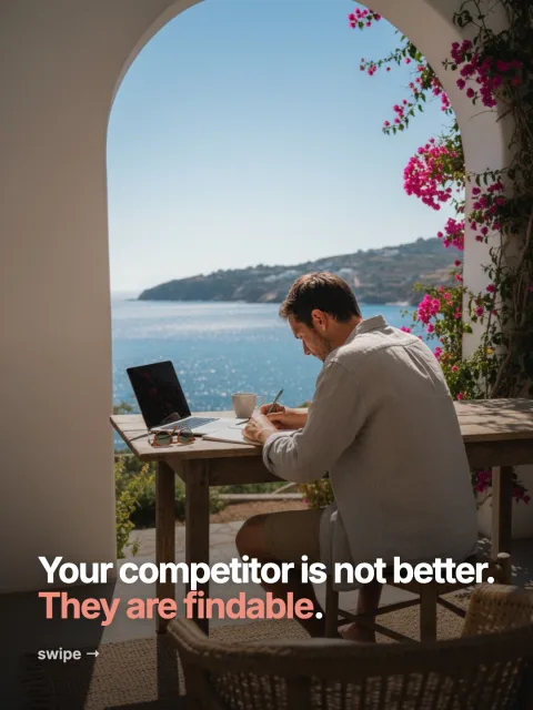 Your competitor is not better. They are findable., carousel cover for Nektr
